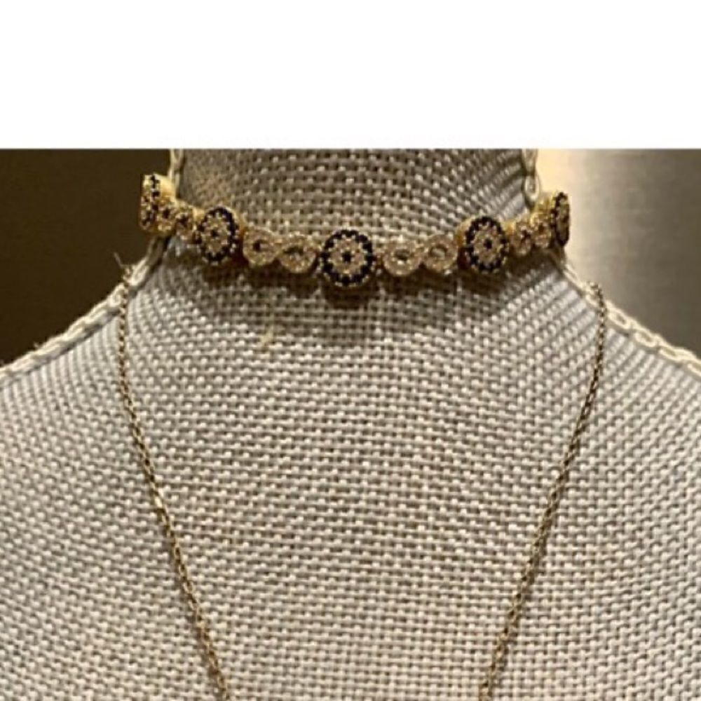 Gold Plated Sterling Silver Evil Eye Bracelet NWT